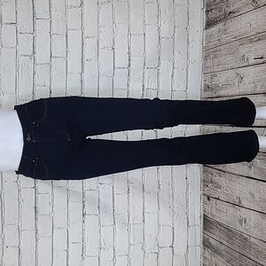 Ann Taylor Loft Classic Flattering The Slim Boot Cut Mid-Rise Jeans in Dark Wash